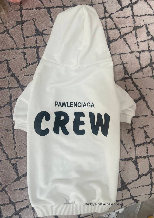 WHITE PAWLENCIAGA HOODIE