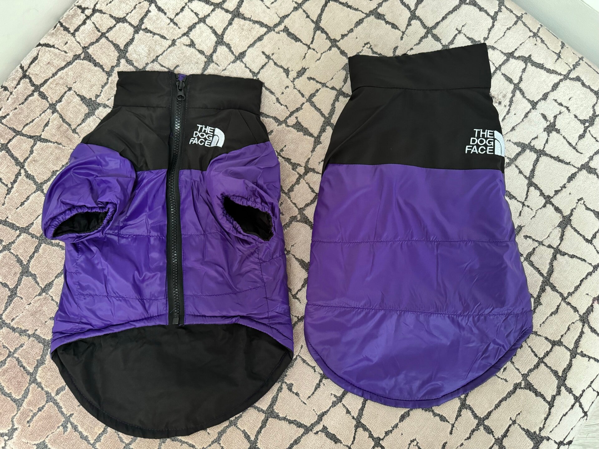 PURPLE DOG FACE LIGHT WEIGHT COAT