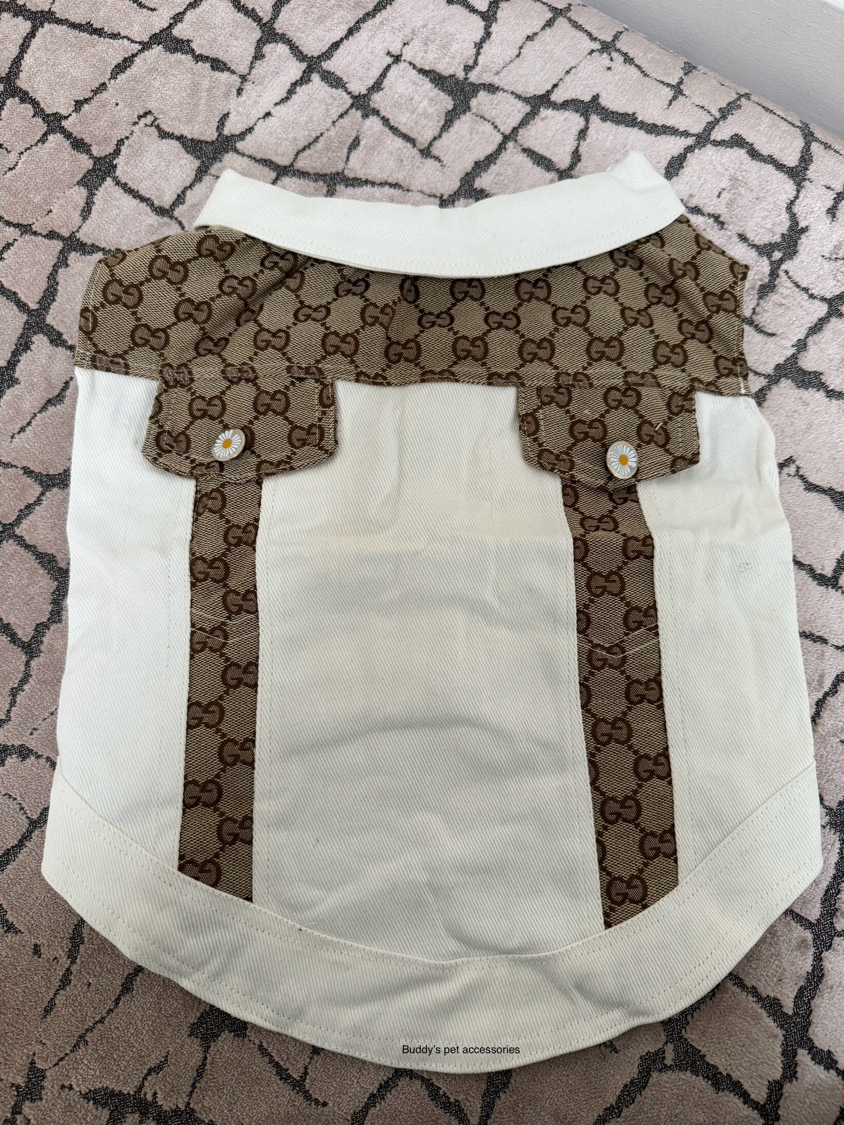 TAN POOCHI DENIM JACKET