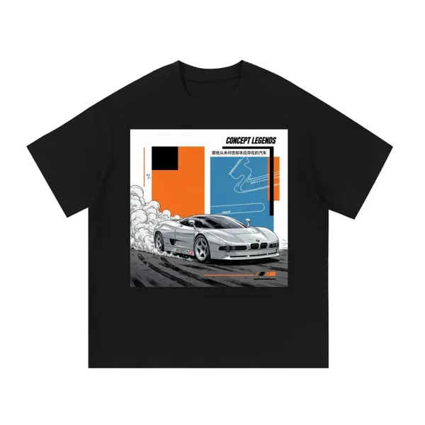 Concept Legends Nazca Edition - Silver 90s Italdesign Supercar Drift T-Shirt - BMW M12 Concept Graphic Tee