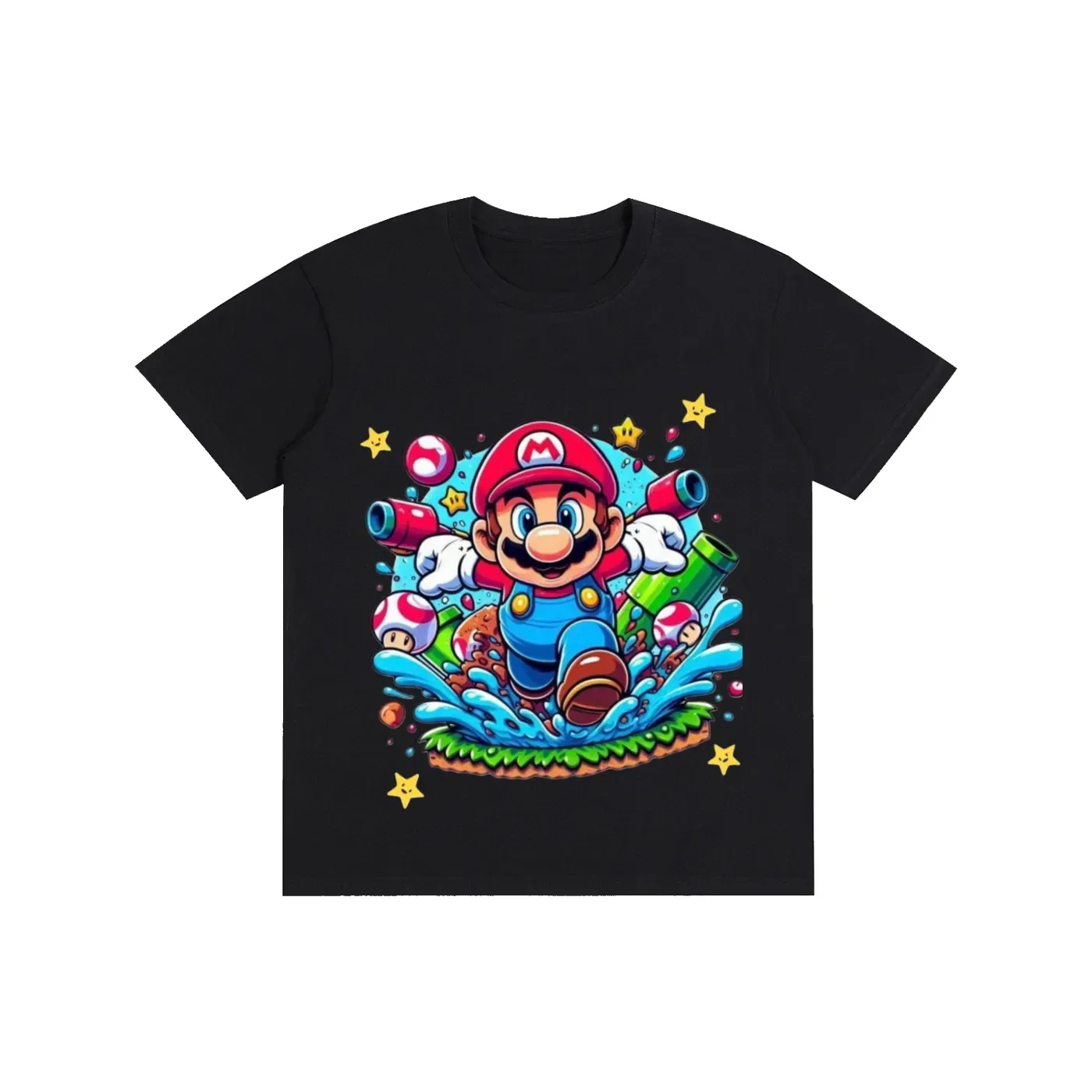 Level Up Splash Bros Retro 8-Bit Brothers Graphic Tee