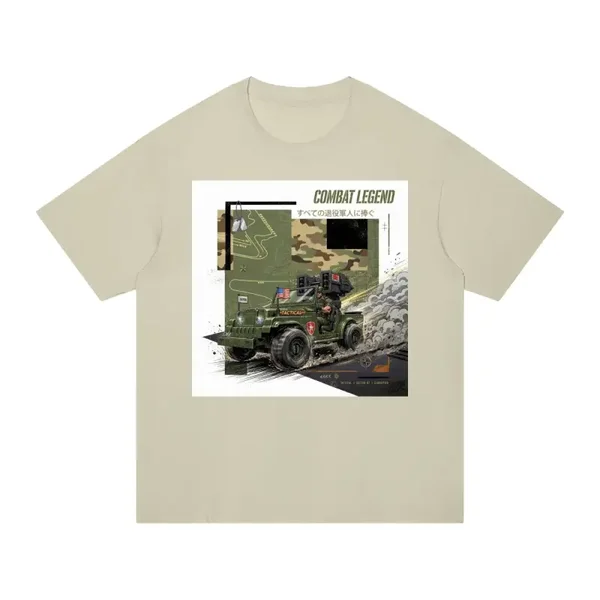 Combat Legend Missile Jeep Drift Graphic T-Shirt - Unisex Regular Fit Cotton Tee | Military Jeep Launcher Shirt