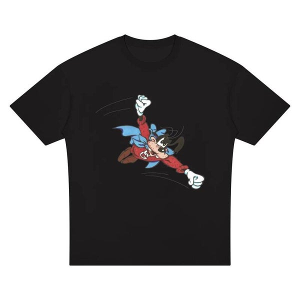 Super Goofy Flying - Retro Superhero Cartoon Tee