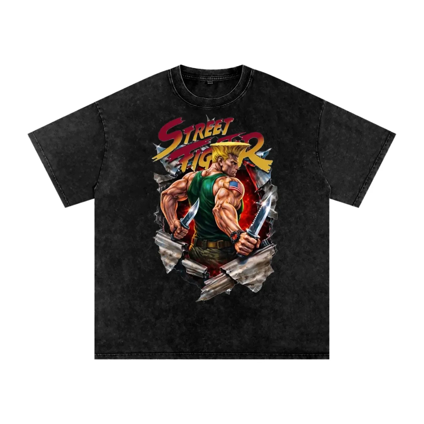 Street Fighter II Guile Classic World Warrior Tee - Sonic Boom Shirt