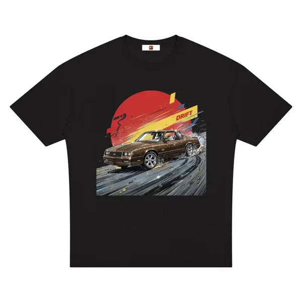 Series 2 - Brown G-Body Drift T-Shirt - Sunset DRIFT - Black Heavyweight