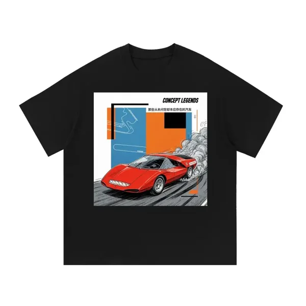 CONCEPT LEGENDS - 1968 Ferrari P6 Concept T-Shirt - Rosso Drift