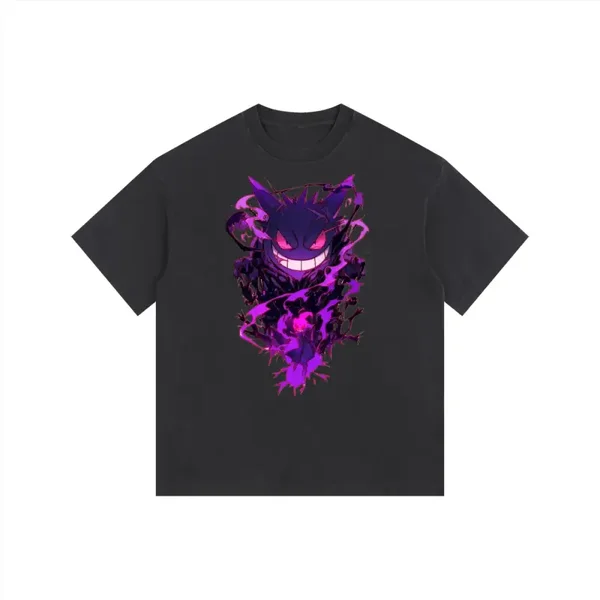 Pokemon Gengar Shadow Grin Ghost Type Anime Tee