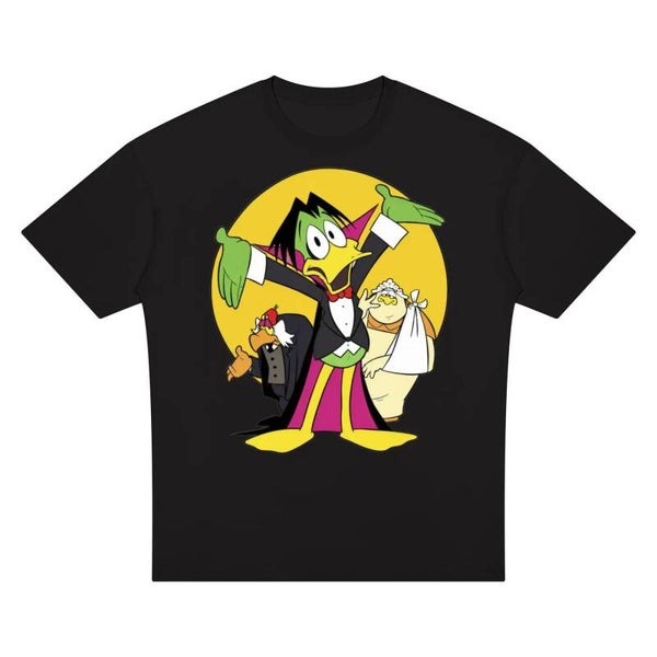 Count Duckula Vampire - Retro Horror Cartoon Graphic Tee | Red Cats