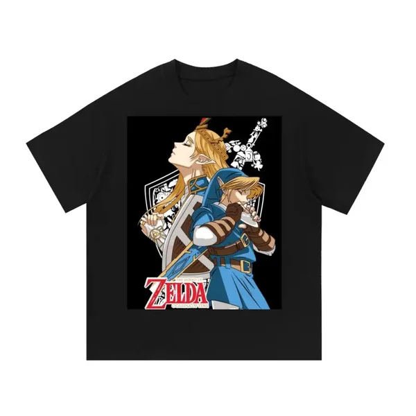 Ocarina of Time Hero and Sage Anime Graphic Tee - Elf Warrior Princess Legend Shirt