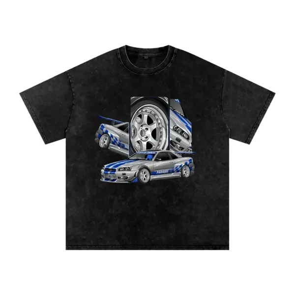 R34 Skyline GT-R Multi-View Graphic Tee - JDM Icon Streetwear Shirt
