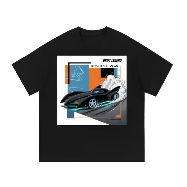 Batmobile Drift Legend Tee - JDM Manga Gotham Drift Shirt