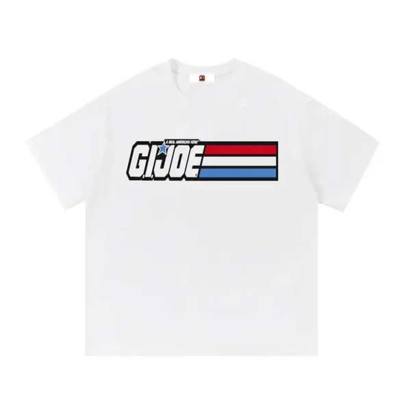 GI JOE Logo T-Shirt - A Real American Hero Banner - White Heavyweight