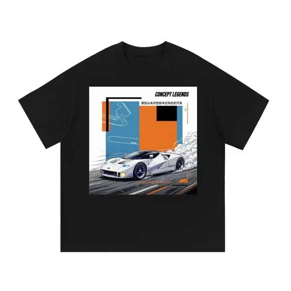 Concept Legends GT90 Edition - White 90s Ford Supercar Concept Drift T-Shirt - Ford GT90 Concept Graphic Tee