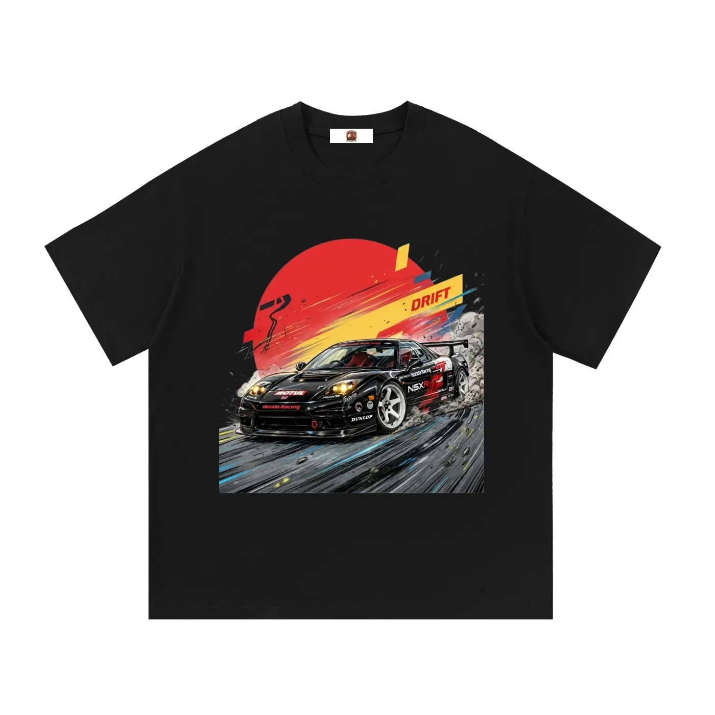 Black Honda NSX-R Track Livery Drift Graphic T-Shirt - Series 2 (Red Sun / Drift Edition)