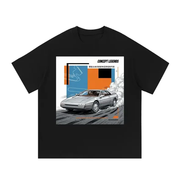 Concept Legends Silver Edition T-Shirt - Retro 80s Concept Car Drift Graphic Tee - JDM Vintage Streetwear