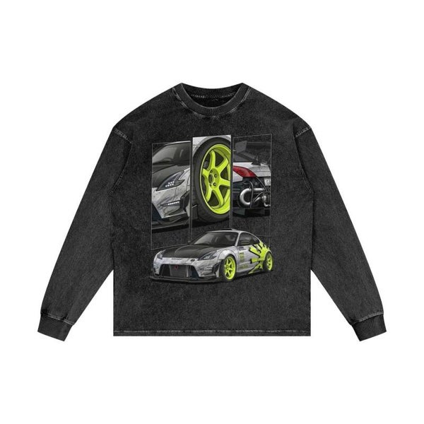 Z34 Fairlady Z Tuning Tee | Marble White Racer Long Sleeve | RedKats