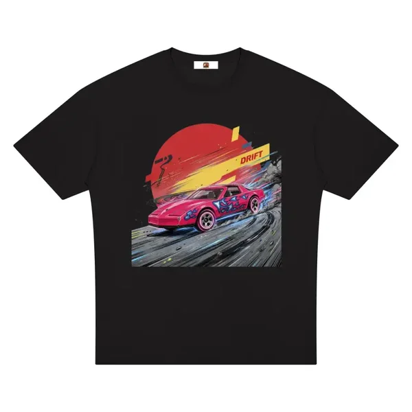 Series Two - Pink Firebird Drift T-Shirt - 80s Trans Am Flame