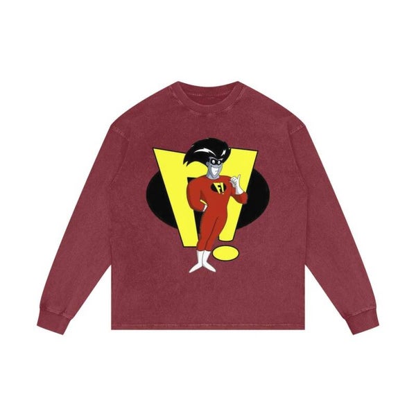 F! Cartoon Superhero Long Sleeve | 90s Retro Freak Hero Shirt | RedKats