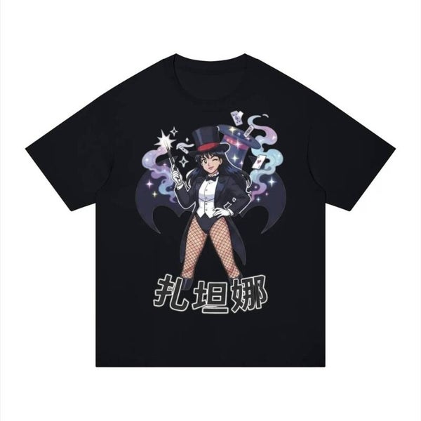 Stage Magic Anime Girl Tee | Top Hat Magician Anime Graphic Shirt | RedKats