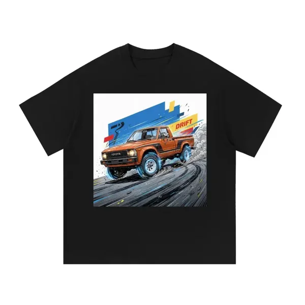 Orange Toyota Hilux Drift T-Shirt | Vintage Pickup Graphic Tee