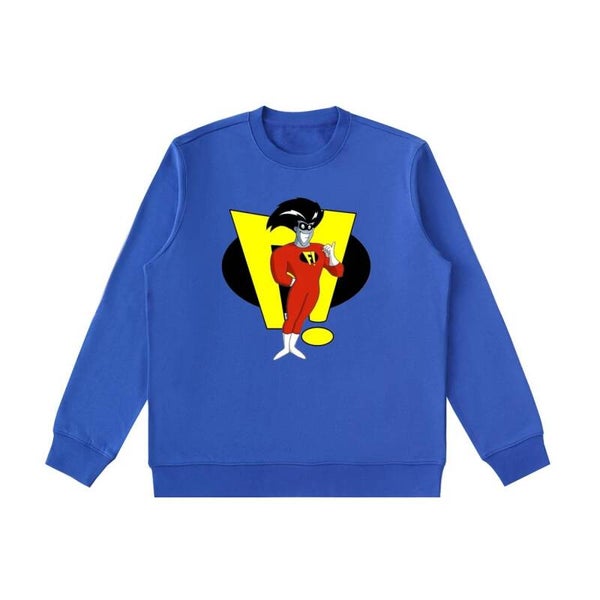F! Hero Cartoon Sweatshirt | 90s Retro Superhero Crew | RedKats