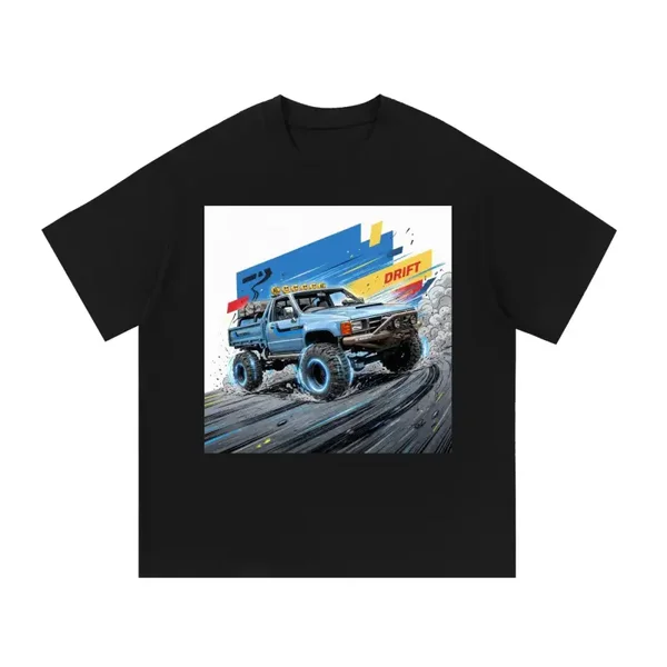 Light Blue Toyota Hilux Drift T-Shirt | Flatbed 4x4 Graphic Tee