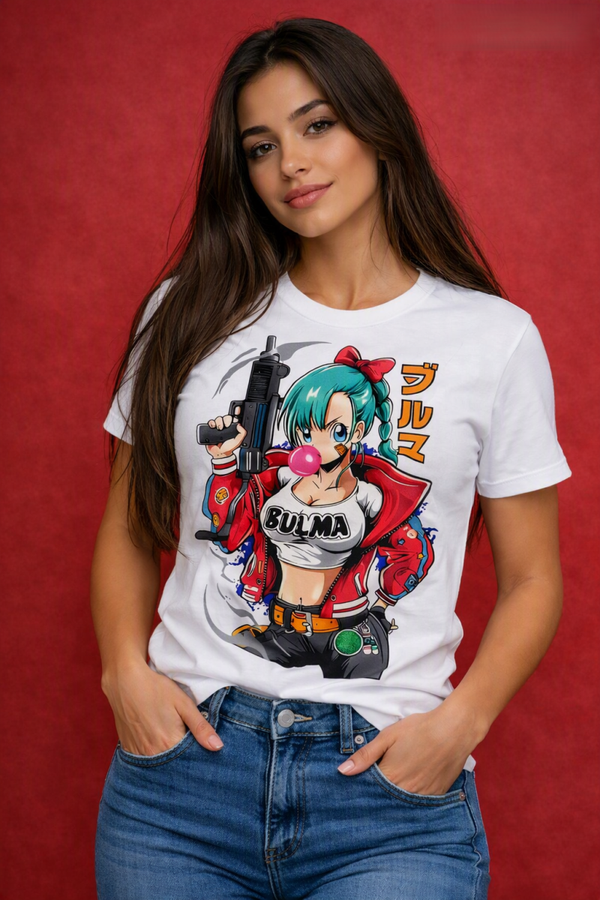 Dragon Ball Bulma Badass Anime Graphic T-Shirt