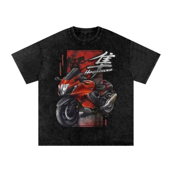 Suzuki Hayabusa T-Shirt | Vintage Washed Superbike Motorcycle Tee