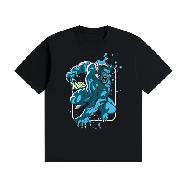 Beast Savage Charge Mutant Graphic Tee - X-Team Classic Comic Shirt