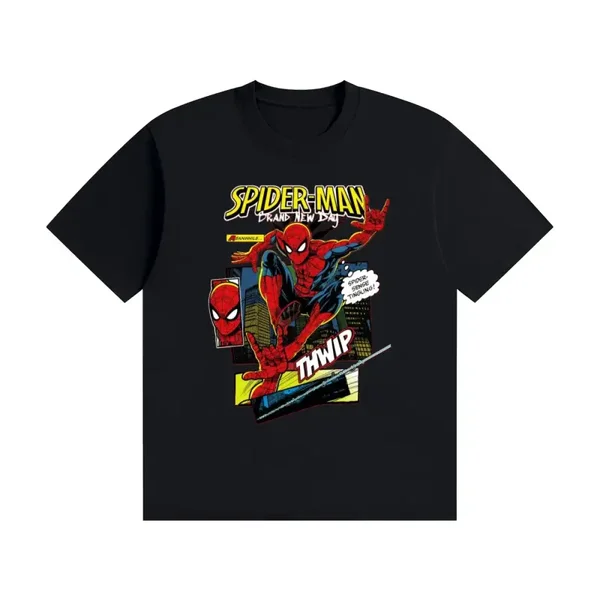 Web-Slinger Brand New Day Action Tee - Arachnid Hero Comic Shirt