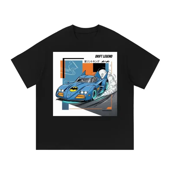 DRIFT LEGEND - Blue Smoke King T-Shirt - Batmobile Comic Drift