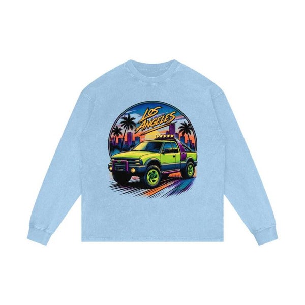 Los Angeles S-10 Tee | Lime Mini Truck LA Sunset Shirt | RedKats