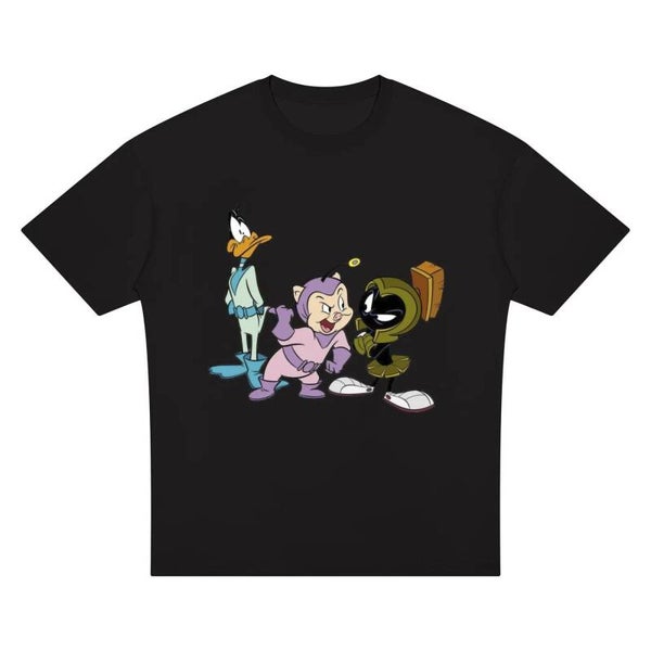 Duck Dodgers Porky Marvin - Space Cartoon Graphic Tee | Red Cats