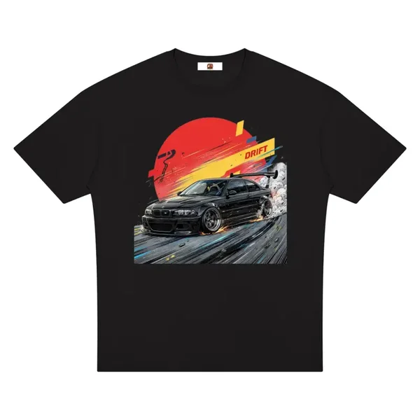 Black BMW M3 E46 Drift Graphic Tee | Series 2 Euro Motorsport T-Shirt
