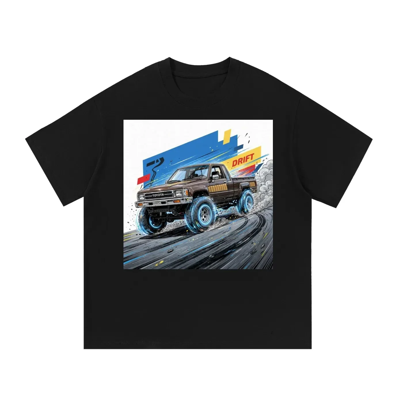 Brown Toyota Hilux Drift T-Shirt | Vintage Pickup Graphic Tee