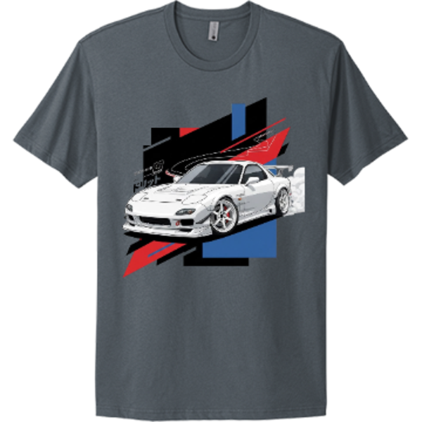 White RX-7 FD Tee | JDM Rotary Drift Shirt | RedKats