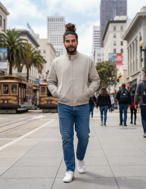 Stand Collar Bomber Jacket