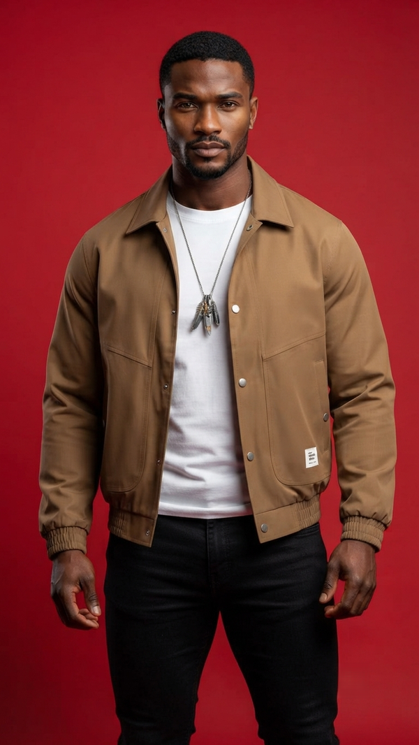 Men's Casual Utility Bomber Jacket