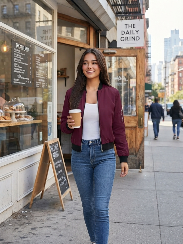 Women's Classic Lightweight Bomber Jacket