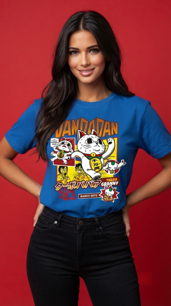 Dandadan Turbo Granny Maneki Neko Graphic T-Shirt