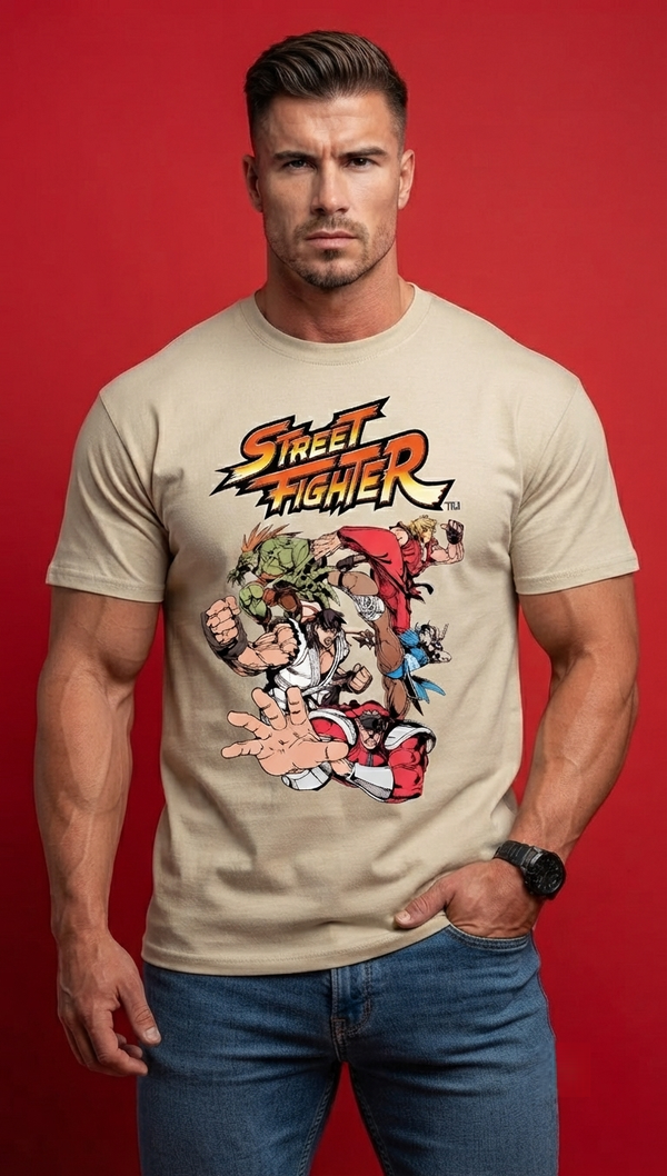 Street Fighter Classic Characters Gaming Graphic T-Shirt
