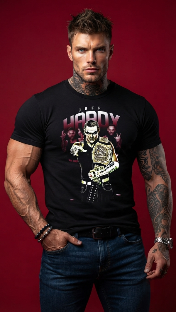 Jeff Hardy WWE Pro Wrestling Graphic Tee