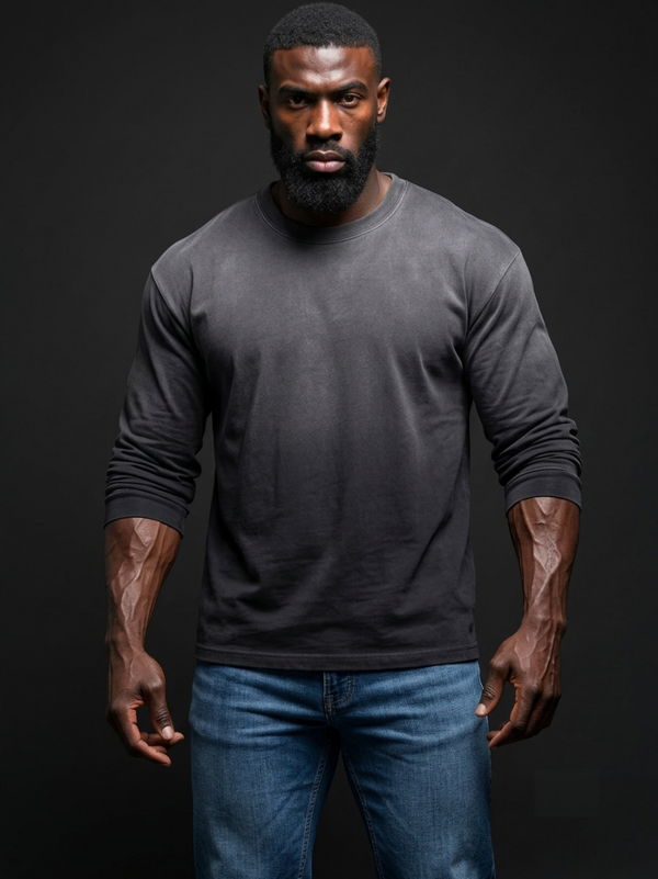 Gradient Washed Long Sleeve T-Shirt