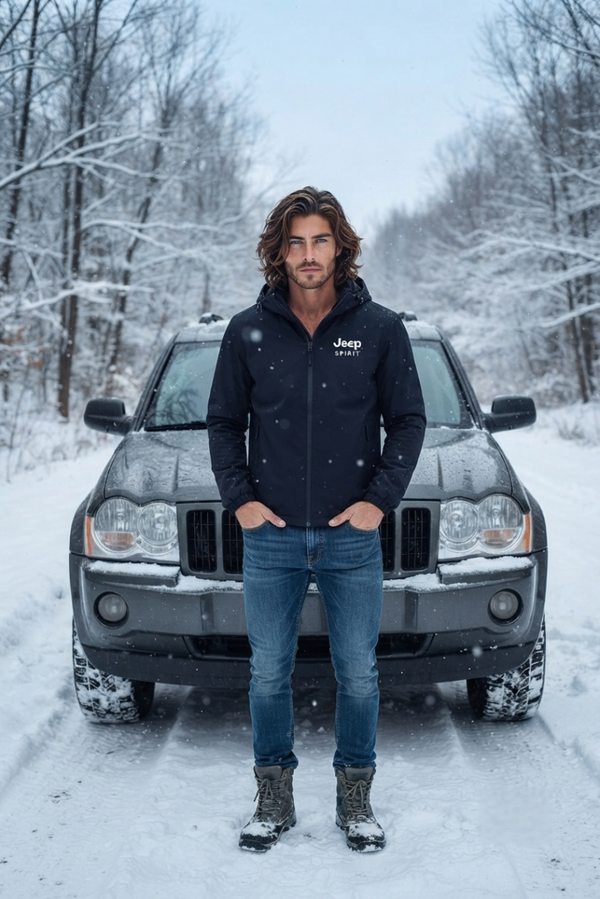 Jeep Spirit "You Can Go Fast But I Can Go Anywhere" Hooded Windbreaker Jacket