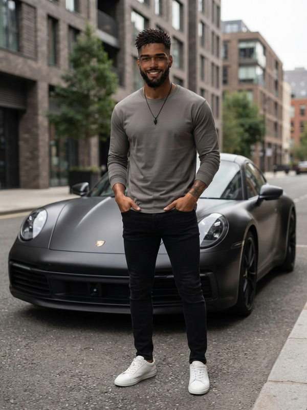 Essential Crewneck Long-Sleeve T-Shirt