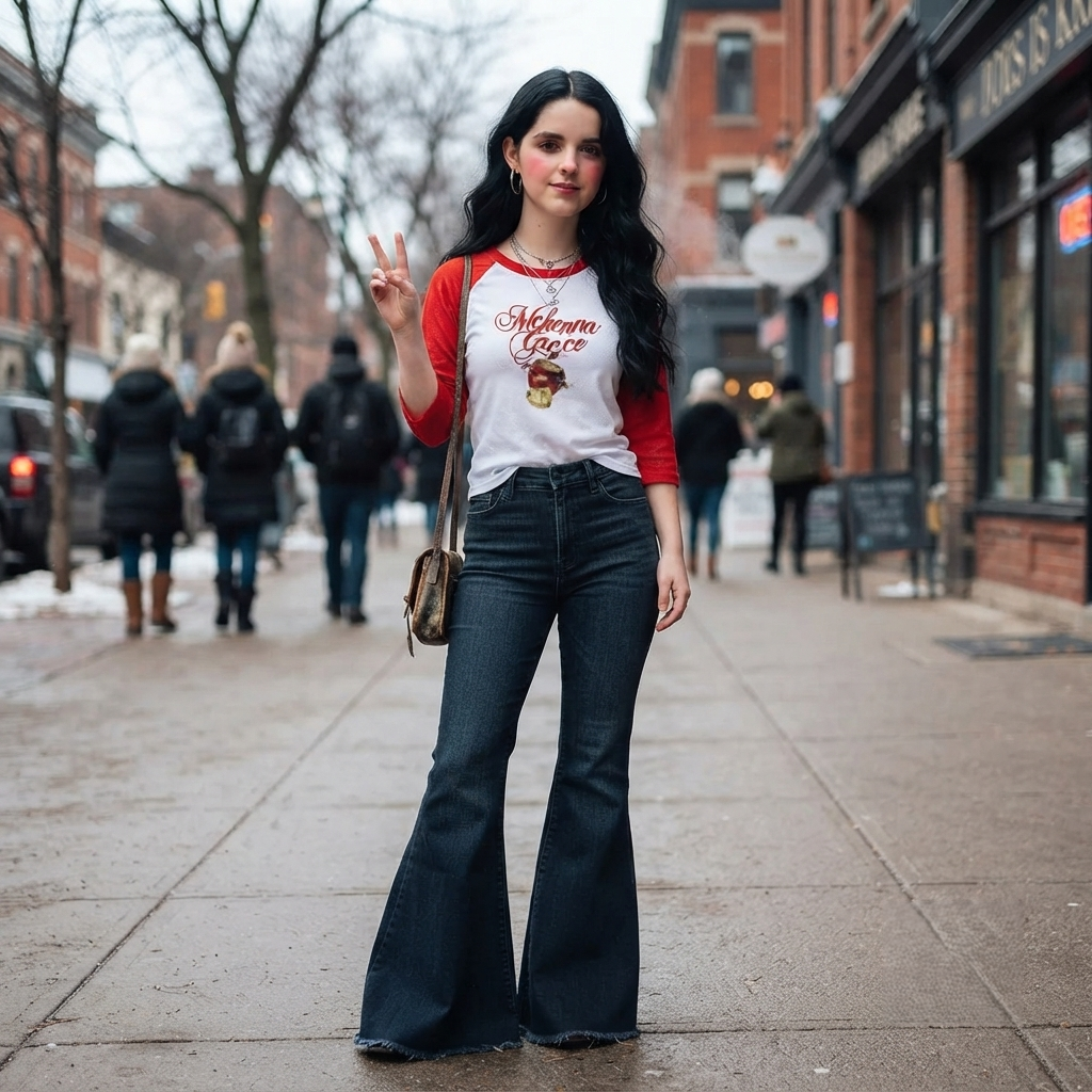 Rotten Apple Tees Mckenna Grace Ugly & Rotten Graphic Print Mesh Jersey Fahsion High Street
