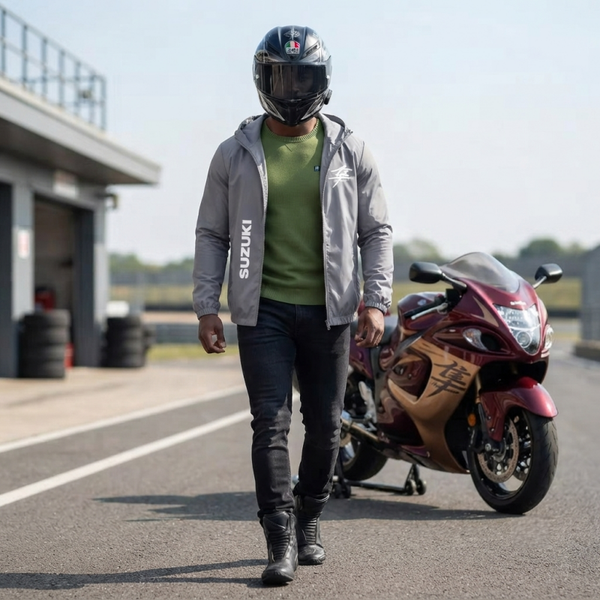 Suzuki Hayabusa GSX1300R Lightweight Hooded Windbreaker Jacket