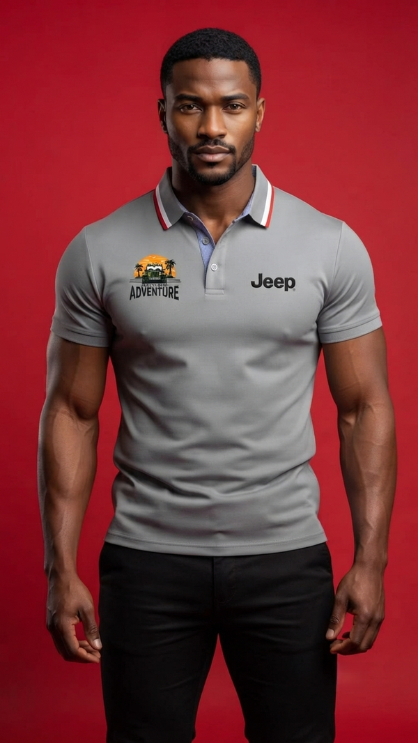 Jeep Adventure Men's Short-Sleeve Polo Shirt