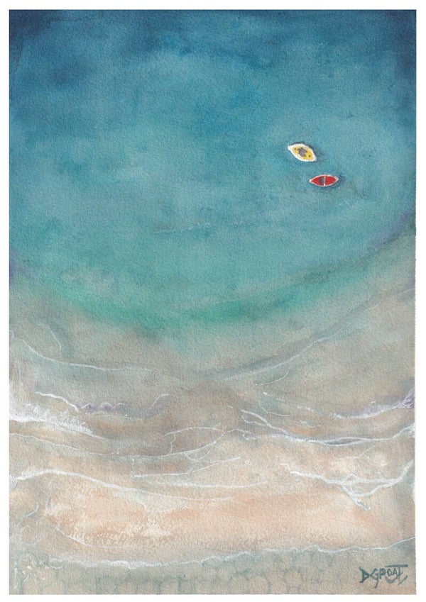 Boats in the Bay (print)