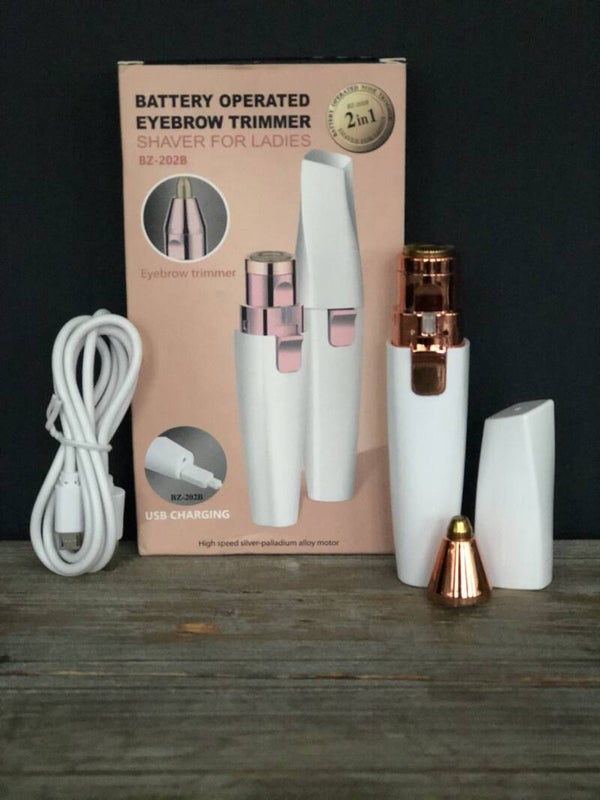 Precisie Wenkbrauw-trimmer incl. 2 opzetstukjes en USB-lader